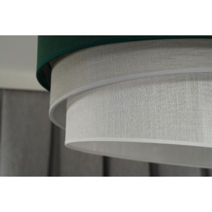 Duolla - Lámpara de techo TRIO 1xE27/15W/230V diá. 45 cm verde/gris/blanco