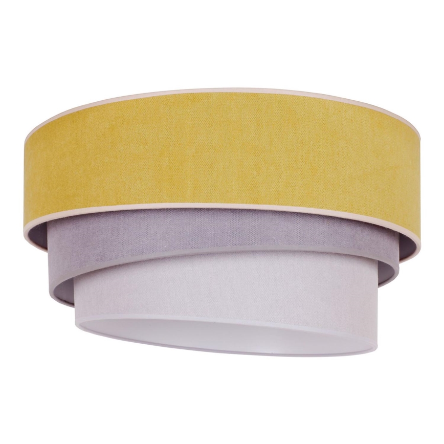Duolla - Lámpara de techo TRIO 1xE27/15W/230V Ø 45 cm amarillo/gris/blanco