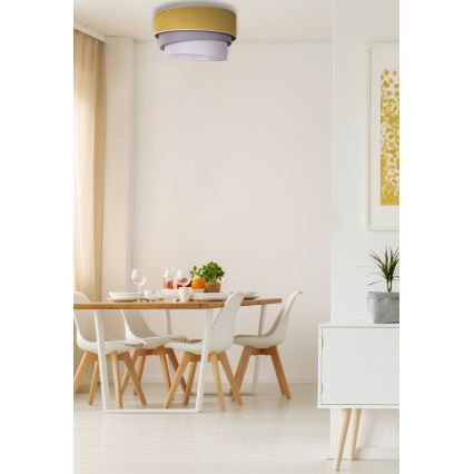 Duolla - Lámpara de techo TRIO 1xE27/15W/230V Ø 45 cm amarillo/gris/blanco