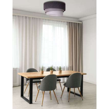 Duolla - Lámpara de techo TRIO 1xE27/15W/230V Ø 45 cm antracita/gris/blanco