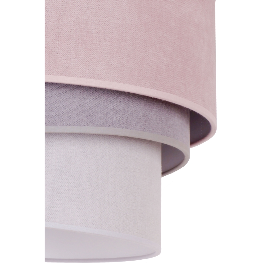 Duolla - Lámpara de techo TRIO 1xE27/15W/230V Ø 45 cm rosa/gris/blanco