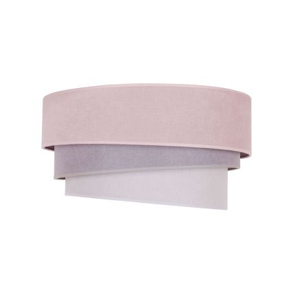 Duolla - Lámpara de techo TRIO 1xE27/15W/230V Ø 45 cm rosa/gris/blanco