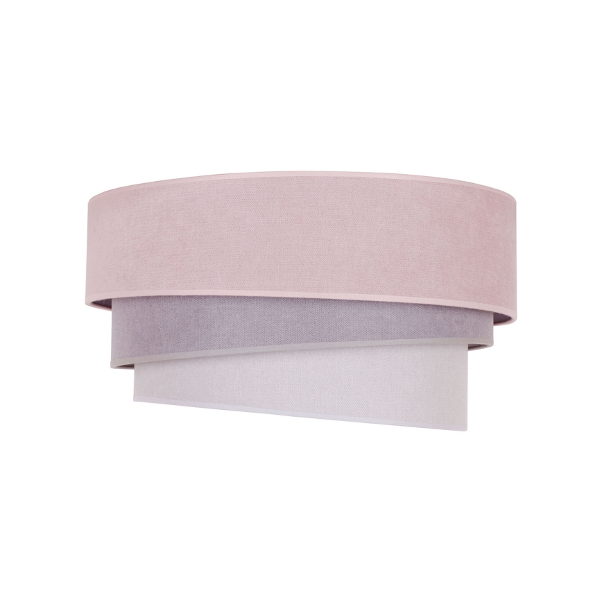 Duolla - Lámpara de techo TRIO 1xE27/15W/230V Ø 45 cm rosa/gris/blanco