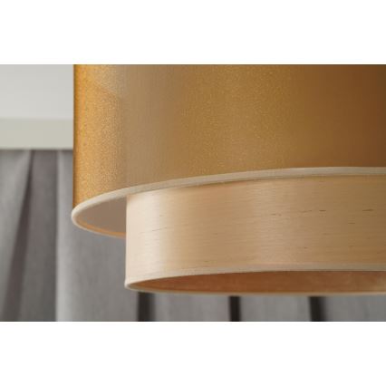 Duolla - Lámpara de techo WOOD BOHO 1xE27/15W/230V diá. 45 cm cobre/beige