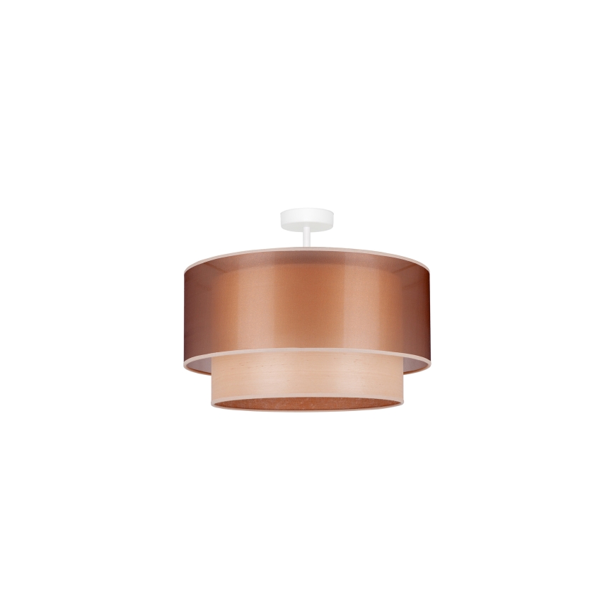 Duolla - Lámpara de techo WOOD BOHO 1xE27/15W/230V diá. 45 cm cobre/beige