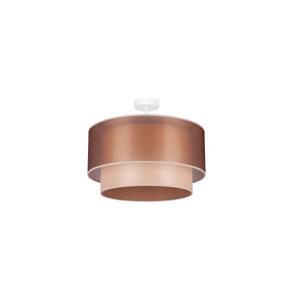Duolla - Lámpara de techo WOOD BOHO 1xE27/15W/230V diá. 45 cm cobre/beige