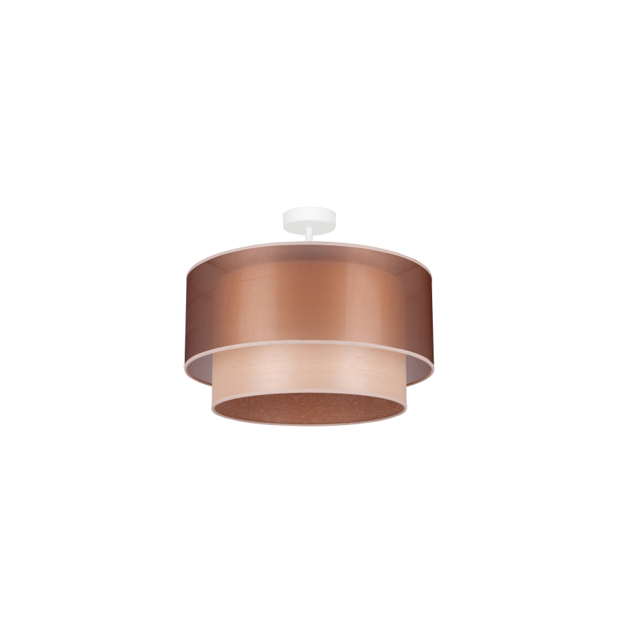 Duolla - Lámpara de techo WOOD BOHO 1xE27/15W/230V diá. 45 cm cobre/beige