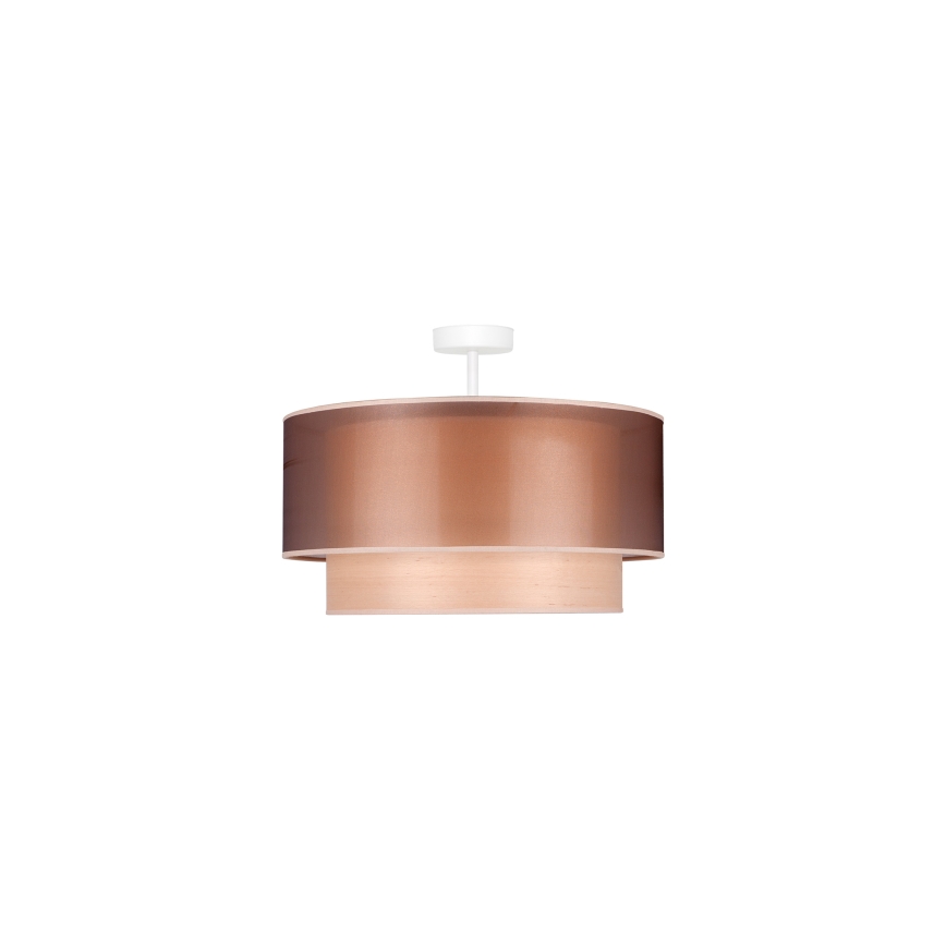 Duolla - Lámpara de techo WOOD BOHO 1xE27/15W/230V diá. 45 cm cobre/beige