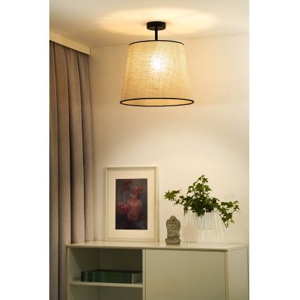 Duolla - Lámpara de techo YUTE 1xE27/15W/230V diá. 38 cm gris/negro