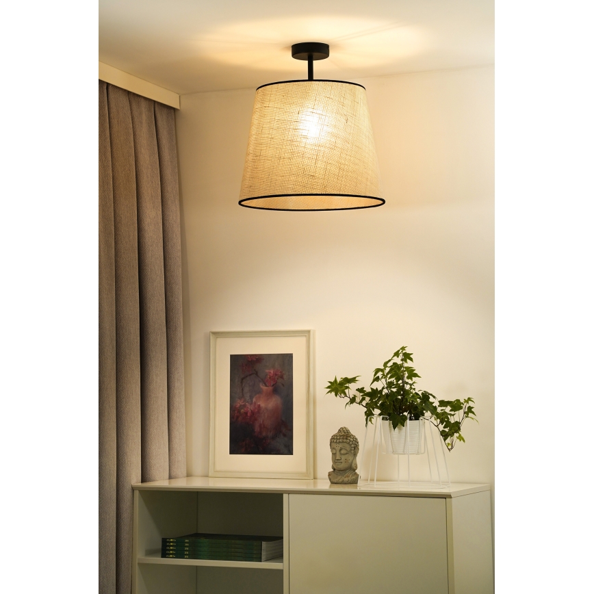 Duolla - Lámpara de techo YUTE 1xE27/15W/230V diá. 38 cm gris/negro