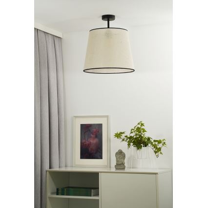 Duolla - Lámpara de techo YUTE 1xE27/15W/230V diá. 38 cm gris/negro