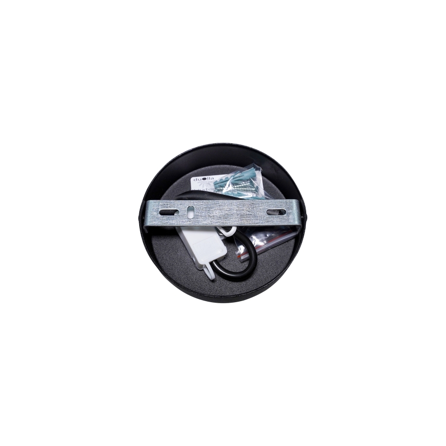 Duolla - Lámpara de techo YUTE 1xE27/15W/230V diá. 38 cm gris/negro