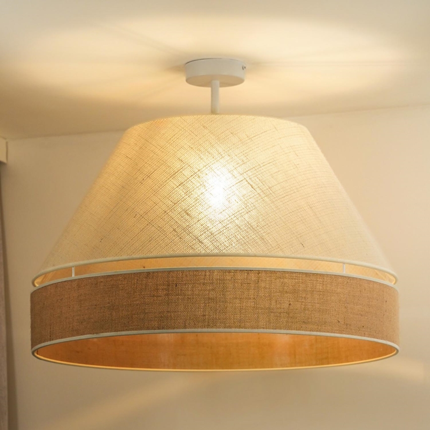 Duolla - Lámpara de techo YUTE AVIGNON 1xE27/15W/230V diá. 60 cm gris/marrón