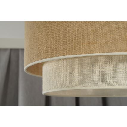 Duolla - Lámpara de techo YUTE BOHO 3xE27/15W/230V diá. 60 cm marrón/color crema