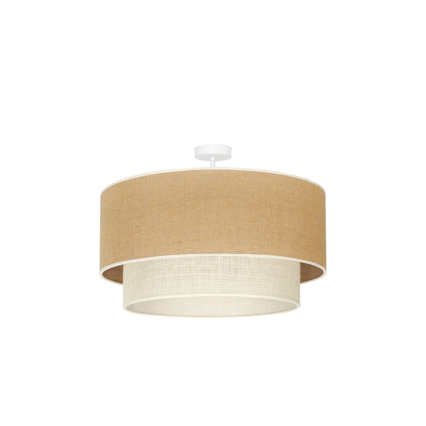 Duolla - Lámpara de techo YUTE BOHO 3xE27/15W/230V diá. 60 cm marrón/color crema