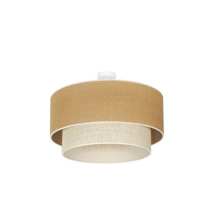 Duolla - Lámpara de techo YUTE BOHO 3xE27/15W/230V diá. 60 cm marrón/color crema