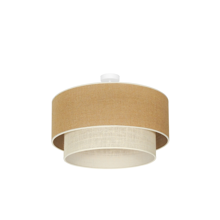 Duolla - Lámpara de techo YUTE BOHO 3xE27/15W/230V diá. 60 cm marrón/color crema