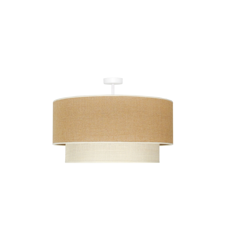 Duolla - Lámpara de techo YUTE BOHO 3xE27/15W/230V diá. 60 cm marrón/color crema