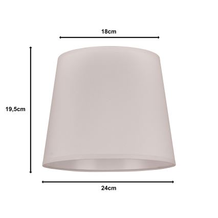 Duolla - Pantalla para lámpara de mesa CLASSIC M E27 diá. 24 cm blanco