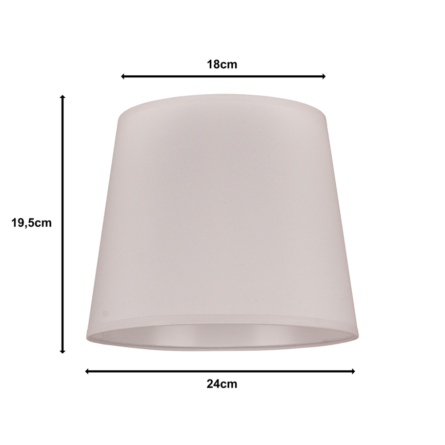 Duolla - Pantalla para lámpara de mesa CLASSIC M E27 diá. 24 cm blanco