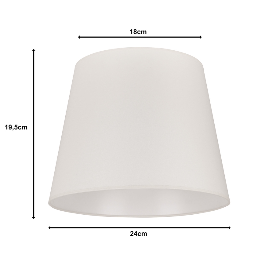 Duolla - Pantalla para lámpara de mesa CLASSIC M E27 diá. 24 cm color crema