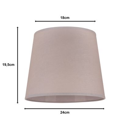 Duolla - Pantalla para lámpara de mesa CLASSIC M E27 diá. 24 cm gris