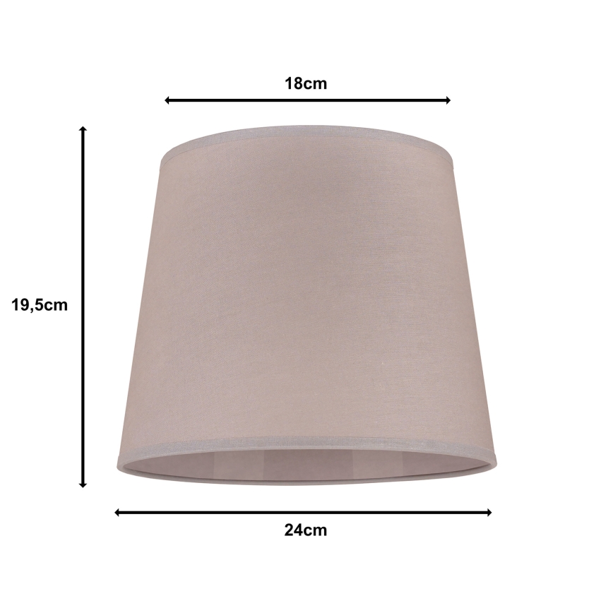 Duolla - Pantalla para lámpara de mesa CLASSIC M E27 diá. 24 cm gris