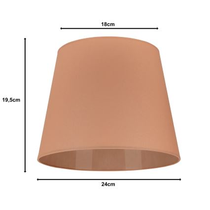 Duolla - Pantalla para lámpara de mesa CLASSIC M E27 diá. 24 cm marrón