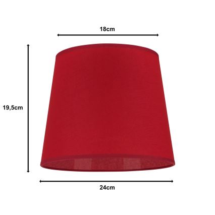 Duolla - Pantalla para lámpara de mesa CLASSIC M E27 diá. 24 cm rojo