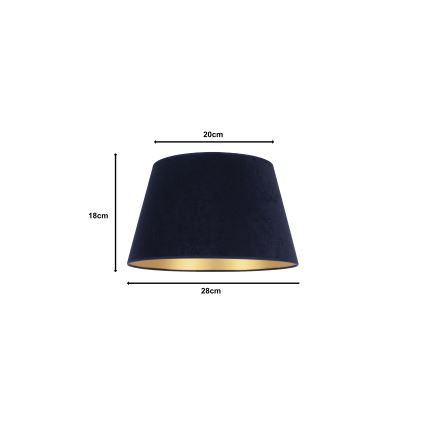 Duolla - Pantalla para lámpara de mesa CONE M E27 diá. 28 cm azul