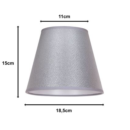 Duolla - Pantalla para lámpara de mesa SOFIA XS E14 d. 18,5 cm plata
