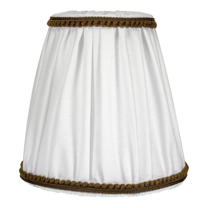 Duolla - Pantalla para lámpara de mesa y de pie E27 diá. 15 cm blanco/marrón