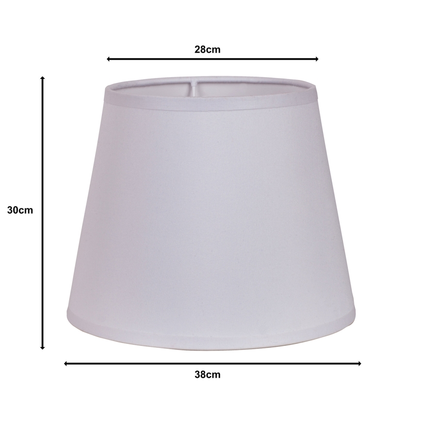 Duolla - Pantalla para lámpara de pie CLASSIC L E27 diá. 38 cm blanco