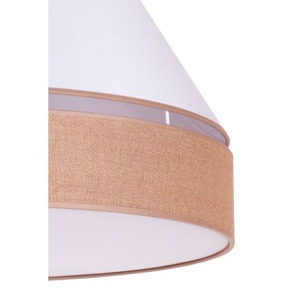 Duolla - Plafón AVIGNON 1xE27/15W/230V diá. 50 cm blanco/marrón