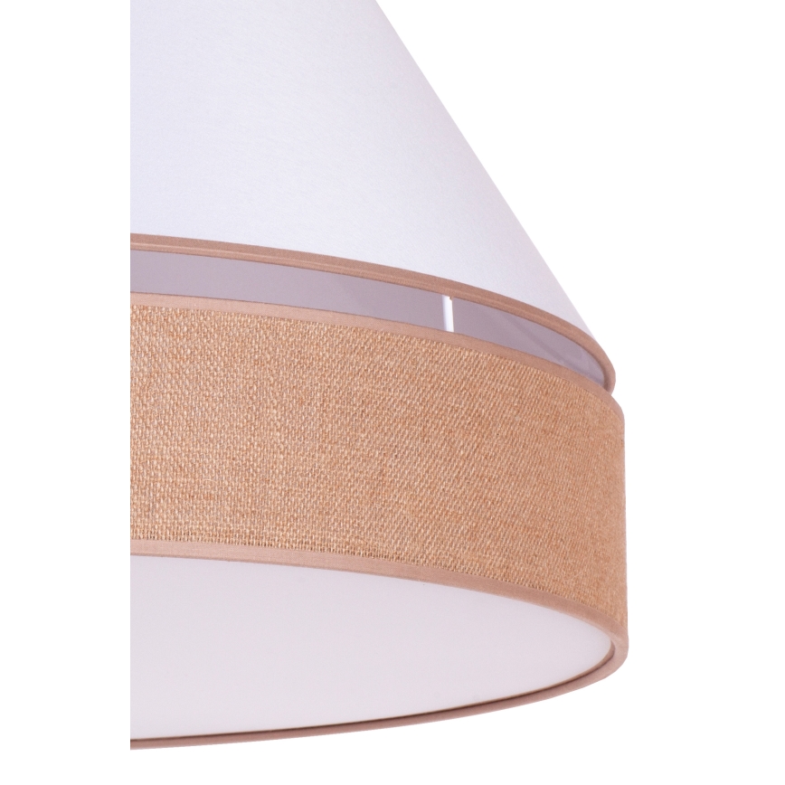 Duolla - Plafón AVIGNON 1xE27/15W/230V diá. 50 cm blanco/marrón