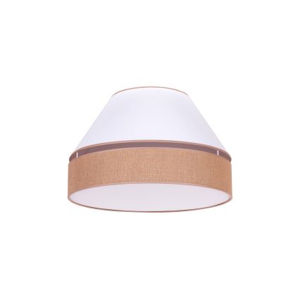 Duolla - Plafón AVIGNON 1xE27/15W/230V diá. 50 cm blanco/marrón