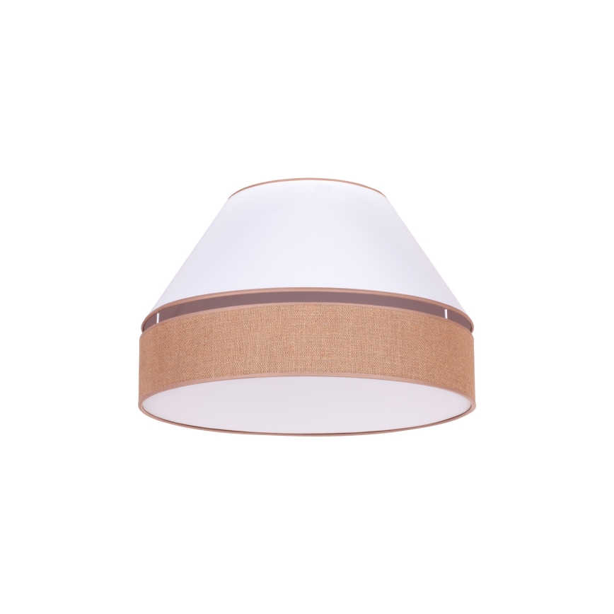 Duolla - Plafón AVIGNON 1xE27/15W/230V diá. 50 cm blanco/marrón