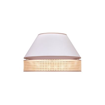 Duolla - Plafón AVIGNON 1xE27/15W/230V diá. 50 cm blanco/ratán
