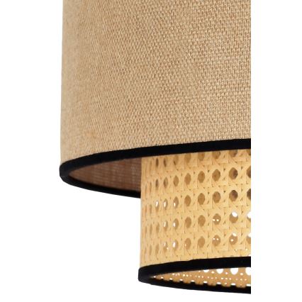 Duolla - Plafón BOHO 1xE27/15W/230V diá. 45 cm beige/ratán