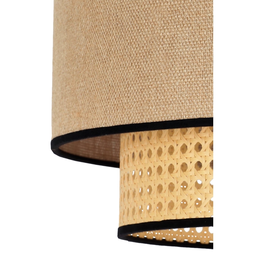 Duolla - Plafón BOHO 1xE27/15W/230V diá. 45 cm beige/ratán