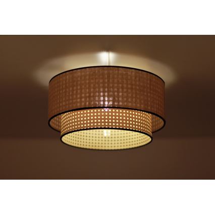 Duolla - Plafón BOHO 1xE27/15W/230V diá. 45 cm beige/ratán