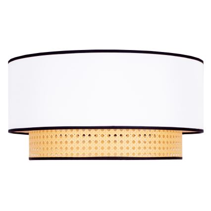 Duolla - Plafón BOHO 1xE27/15W/230V diá. 45 cm blanco/ratán