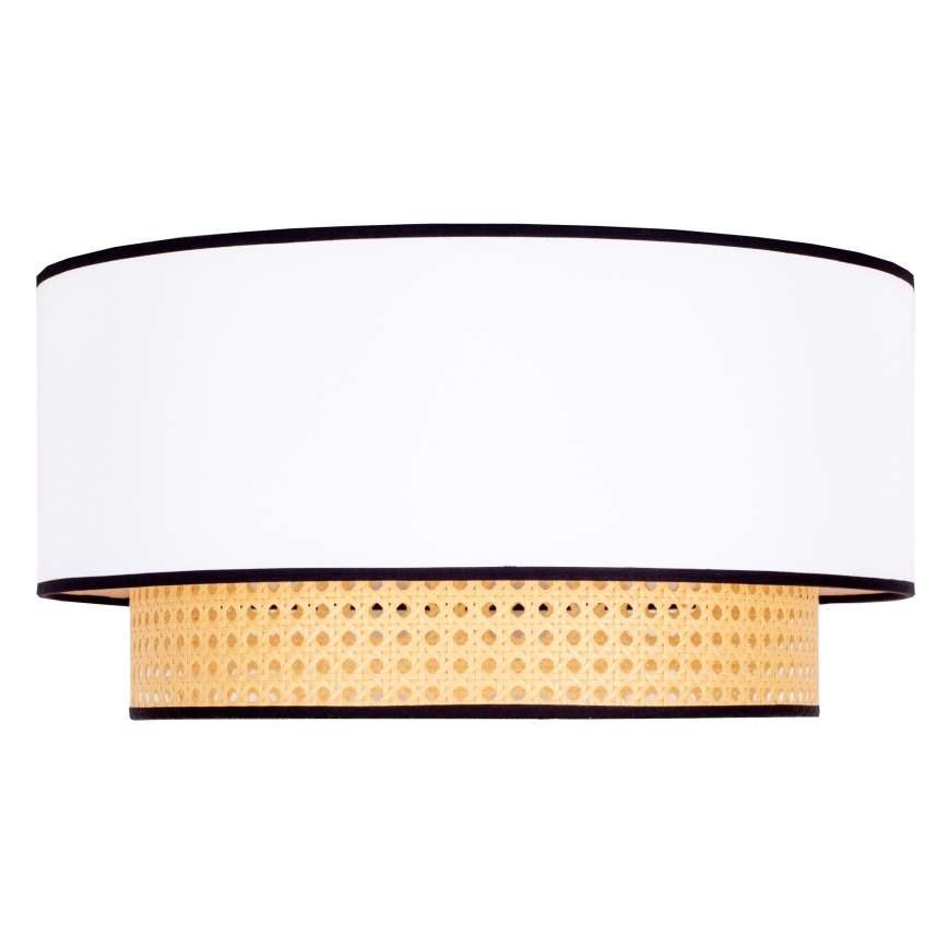Duolla - Plafón BOHO 1xE27/15W/230V diá. 45 cm blanco/ratán