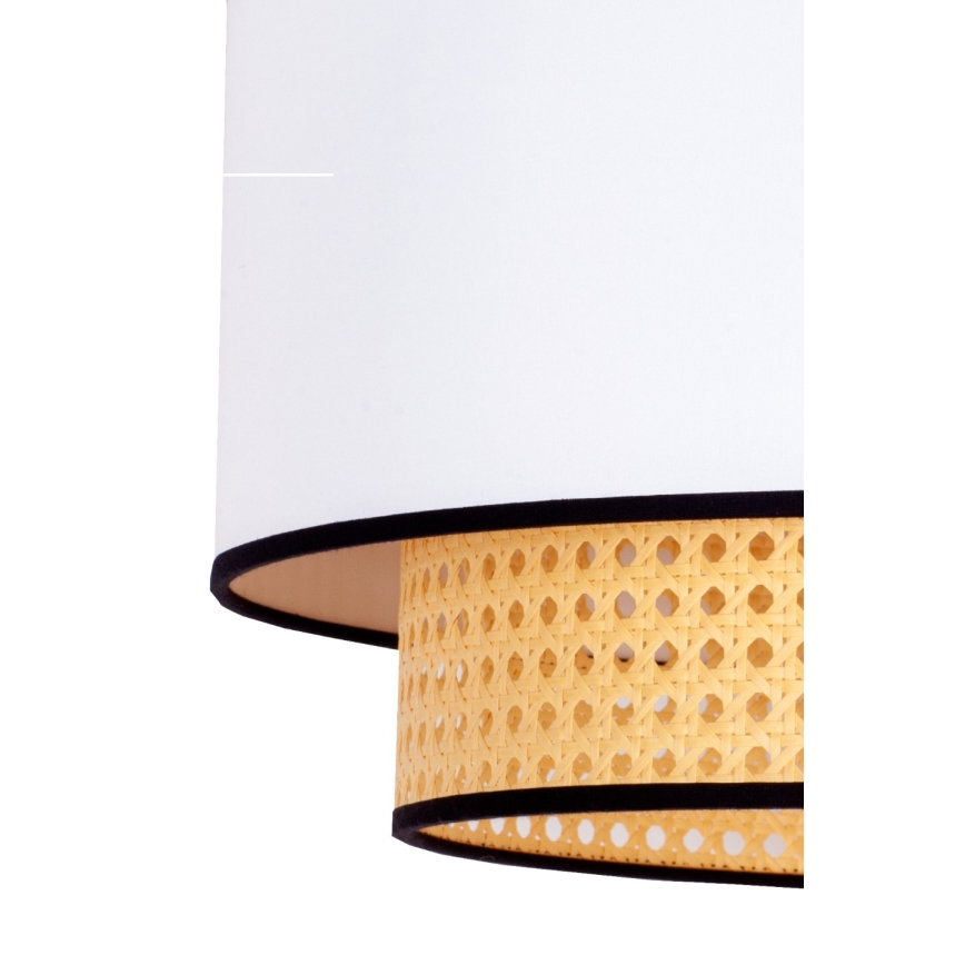 Duolla - Plafón BOHO 1xE27/15W/230V diá. 45 cm blanco/ratán
