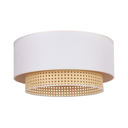 Duolla - Plafón BOHO 3xE27/15W/230V diá. 60 cm color crema/ratán