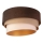 Duolla - Plafón DEVON 1xE27/40W/230V diá. 45 cm marrón/beige