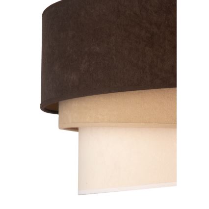 Duolla - Plafón DEVON 1xE27/40W/230V diá. 45 cm marrón/beige