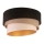 Duolla - Plafón DEVON 1xE27/40W/230V diá. 45 cm negro/beige