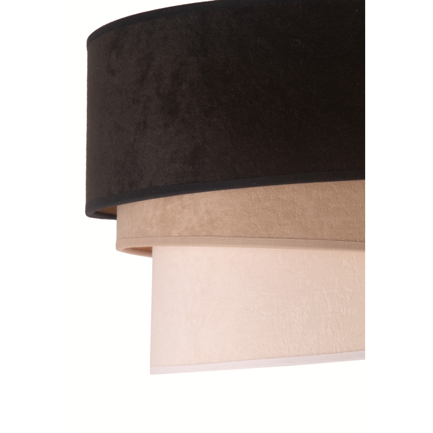 Duolla - Plafón DEVON 1xE27/40W/230V diá. 45 cm negro/beige