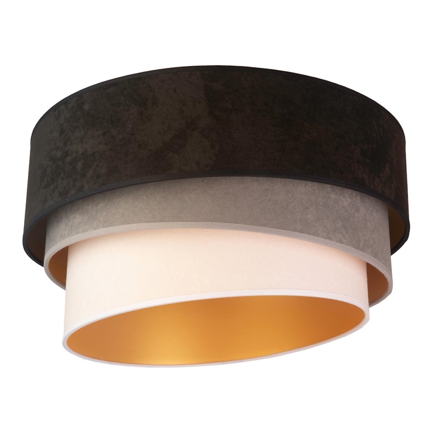 Duolla - Plafón DEVON 1xE27/40W/230V diá. 45 cm negro/gris/beige